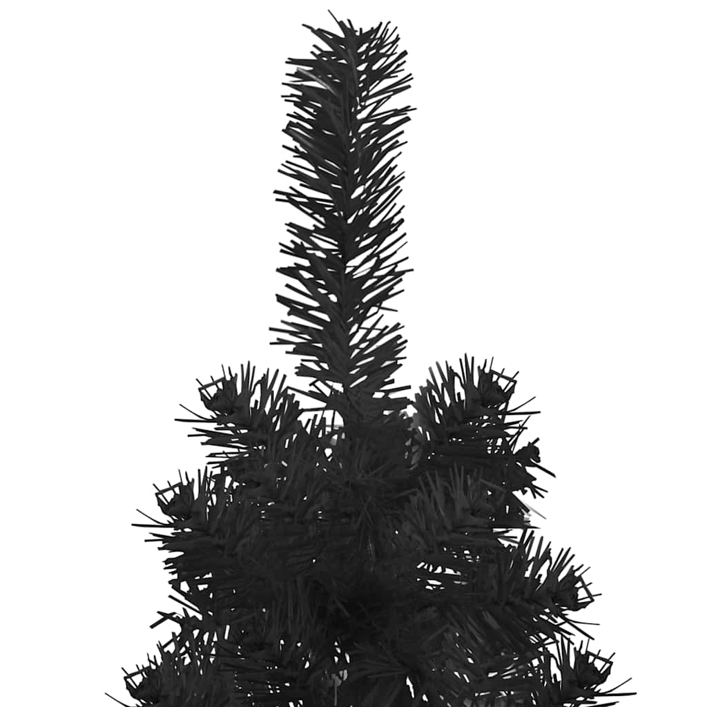 Kunstkerstboom half met standaard smal 150 cm zwart is nu te koop bij PeponiXL, paradijselijk wonen!