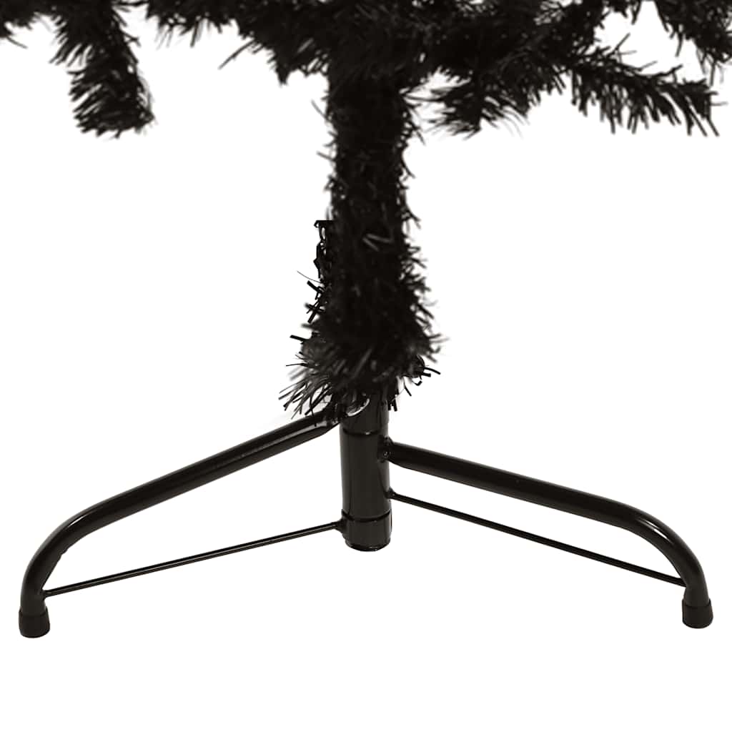 Kunstkerstboom half met standaard smal 150 cm zwart is nu te koop bij PeponiXL, paradijselijk wonen!