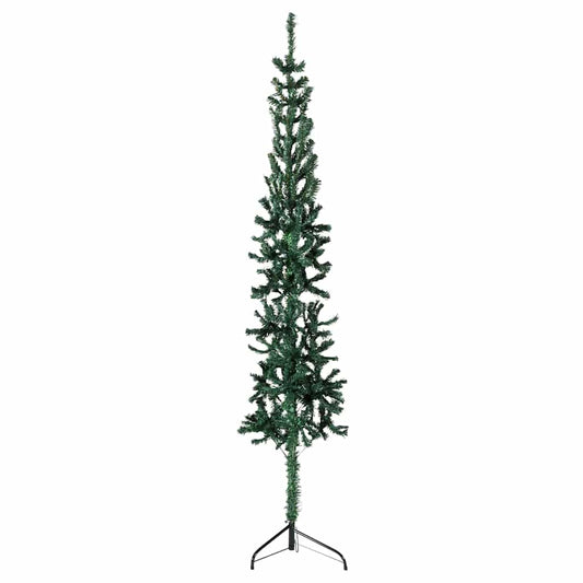 Kunstkerstboom half met standaard smal 180 cm groen is nu te koop bij PeponiXL, paradijselijk wonen!