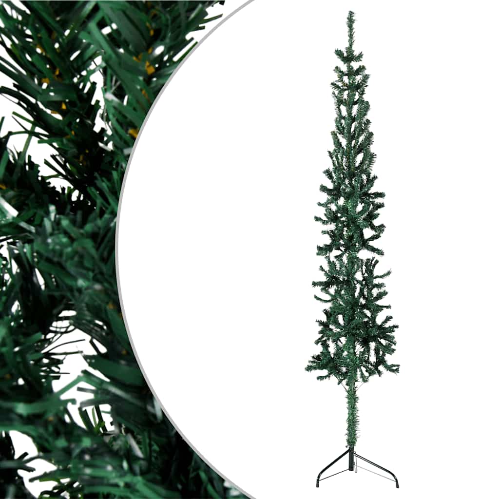 Kunstkerstboom half met standaard smal 180 cm groen is nu te koop bij PeponiXL, paradijselijk wonen!