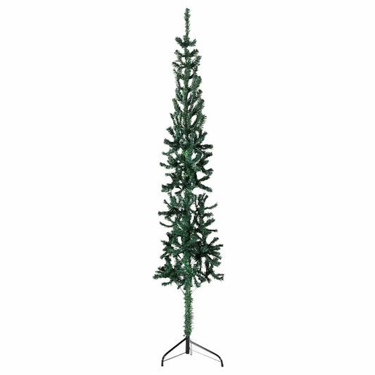 Kunstkerstboom half met standaard smal 210 cm groen is nu te koop bij PeponiXL, paradijselijk wonen!