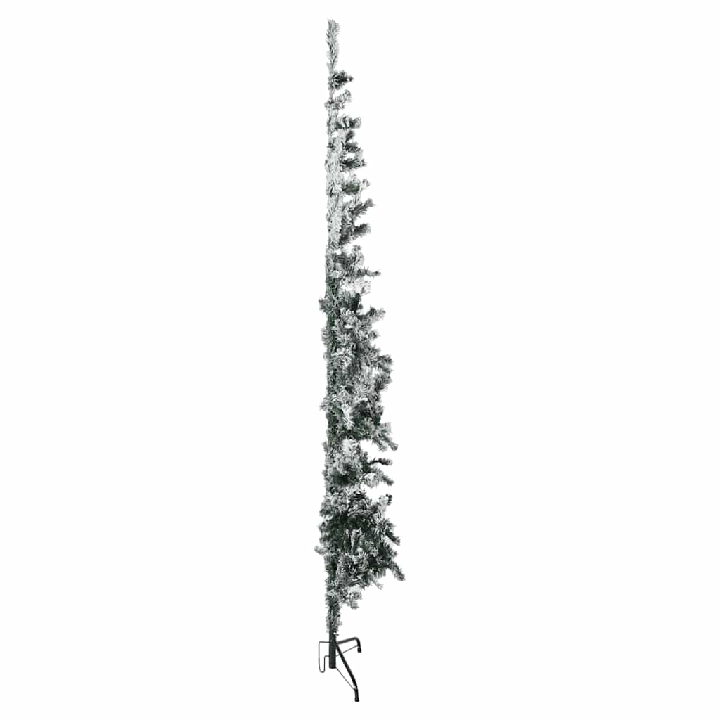 Kunstkerstboom half met sneeuw smal 180 cm is nu te koop bij PeponiXL, paradijselijk wonen!