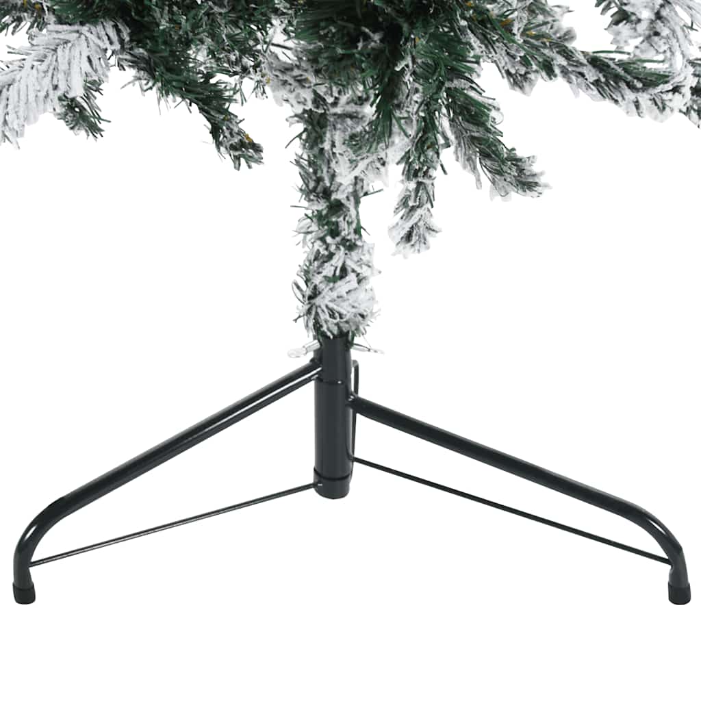 Kunstkerstboom half met sneeuw smal 180 cm is nu te koop bij PeponiXL, paradijselijk wonen!