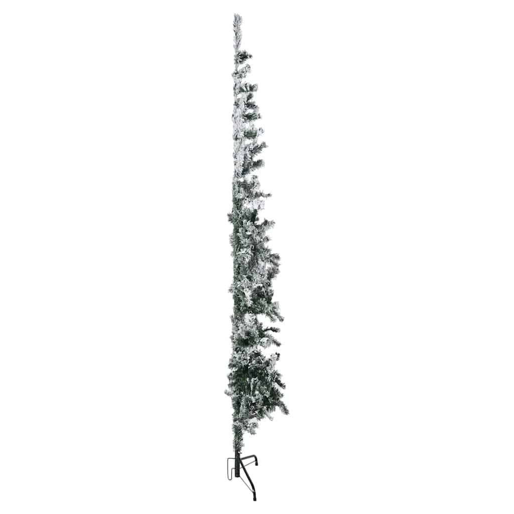 Kunstkerstboom half met sneeuw smal 240 cm is nu te koop bij PeponiXL, paradijselijk wonen!