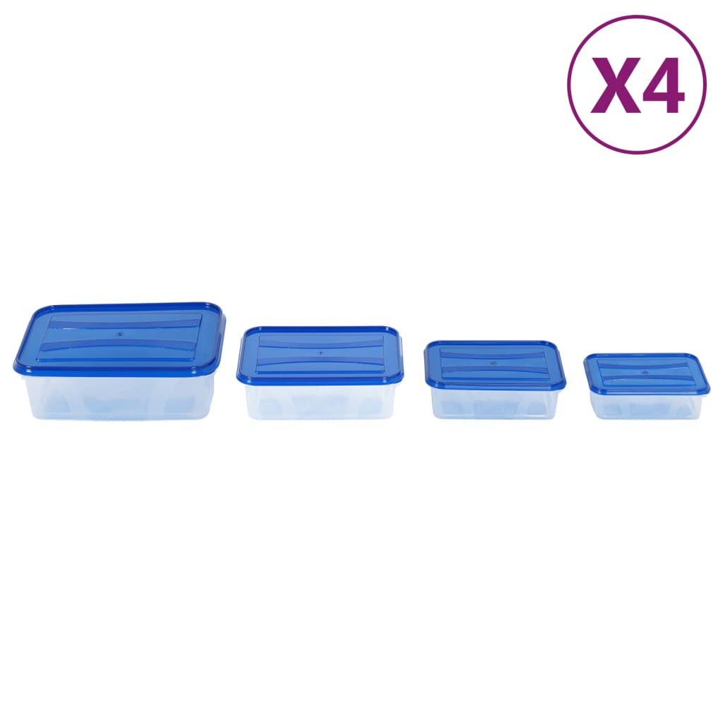 Voedselopbergcontainers 16 st met deksels polypropeen