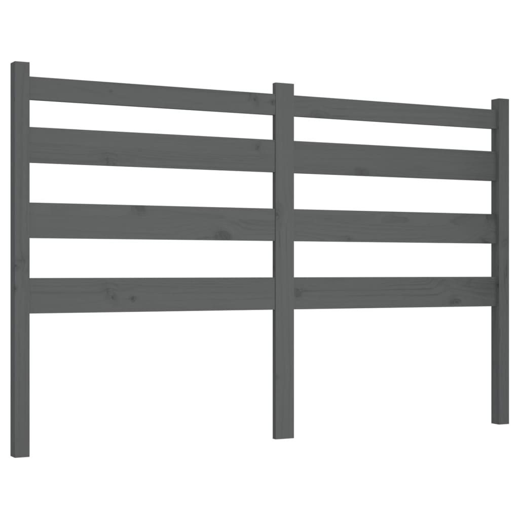 Hoofdbord 206x4x100 cm massief grenenhout grijs is nu te koop bij PeponiXL, paradijselijk wonen!