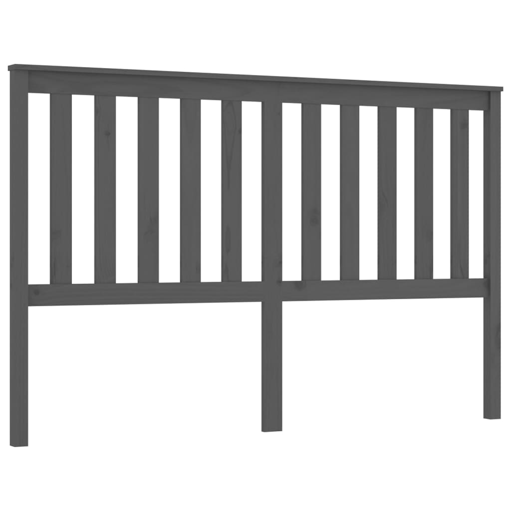 Hoofdbord 166x6x101 cm massief grenenhout grijs is nu te koop bij PeponiXL, paradijselijk wonen!