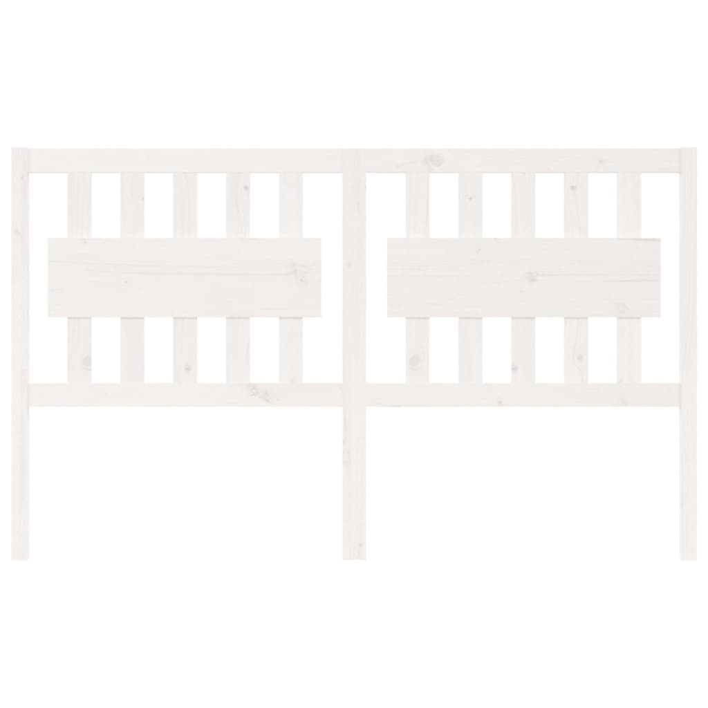 Hoofdbord 155,5x4x100 cm massief grenenhout wit is nu te koop bij PeponiXL, paradijselijk wonen!