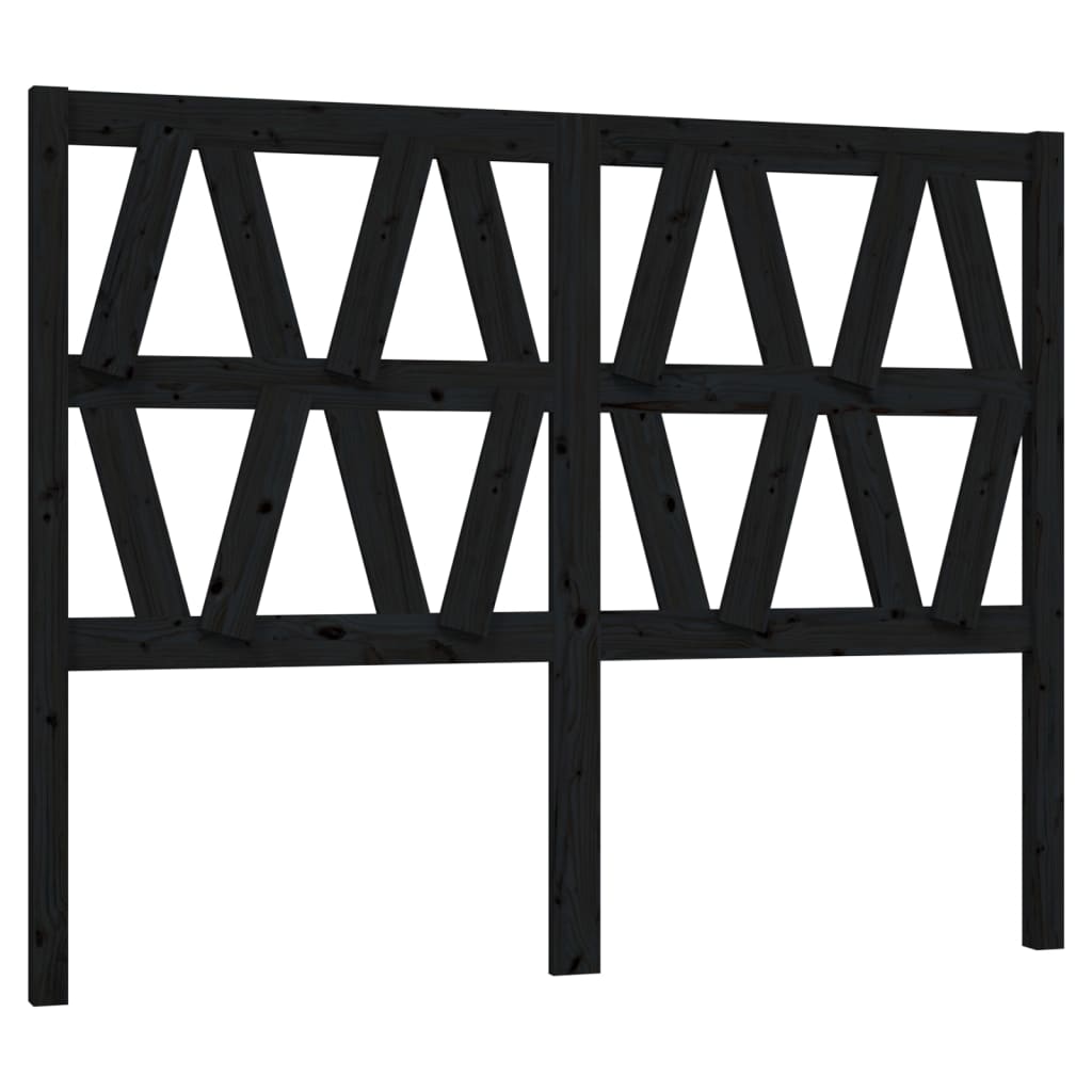 Hoofdbord 166x4x100 cm massief grenenhout zwart is nu te koop bij PeponiXL, paradijselijk wonen!