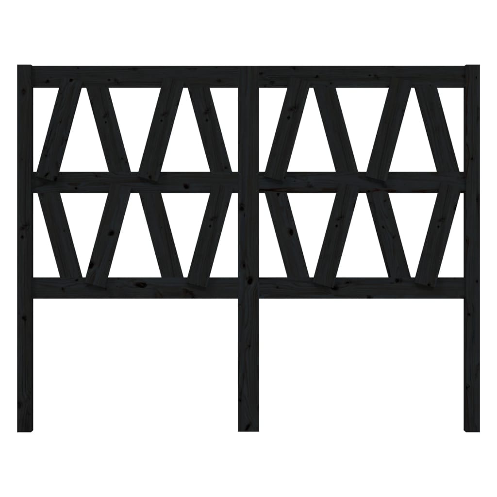 Hoofdbord 166x4x100 cm massief grenenhout zwart is nu te koop bij PeponiXL, paradijselijk wonen!