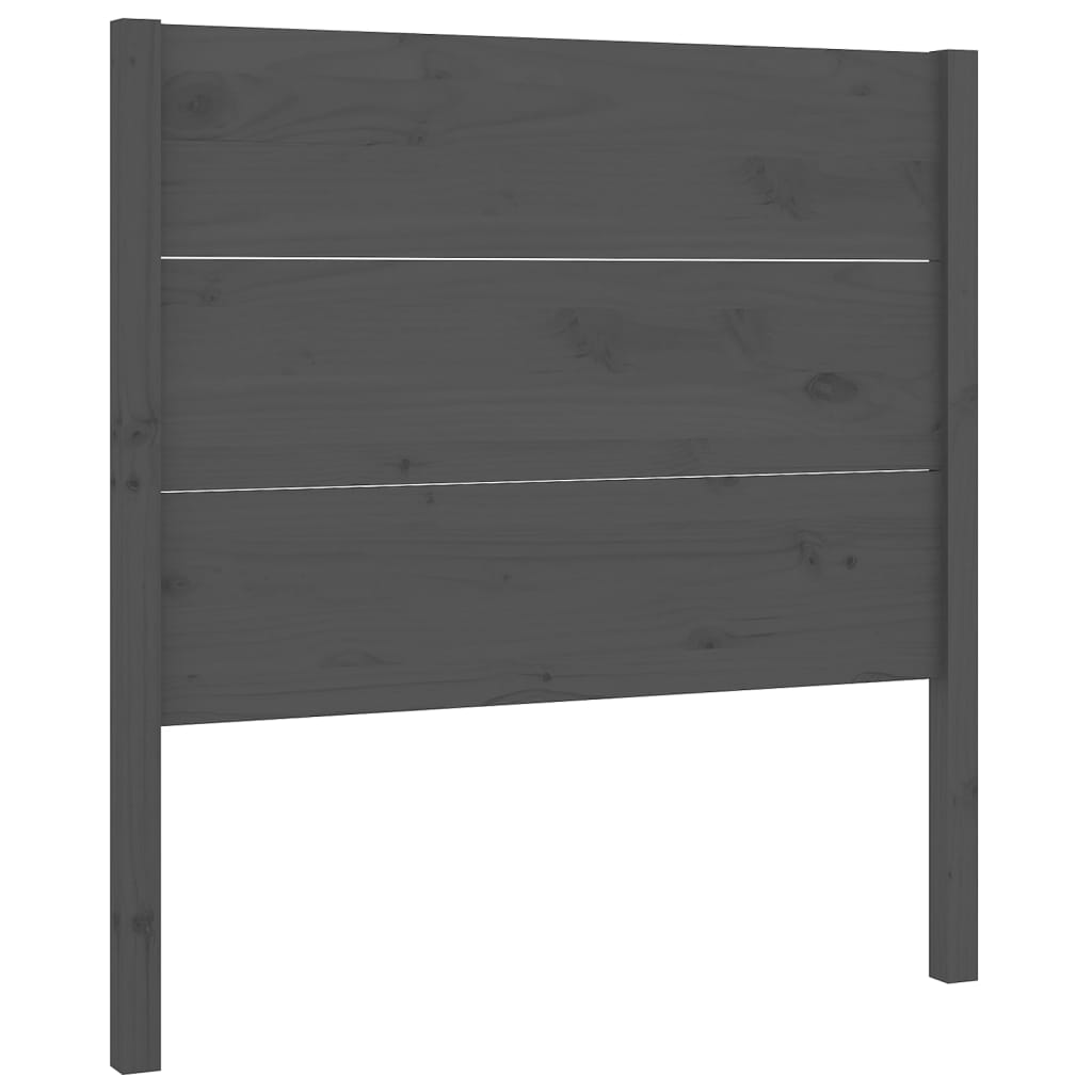 Hoofdbord 96x4x100 cm massief grenenhout grijs is nu te koop bij PeponiXL, paradijselijk wonen!