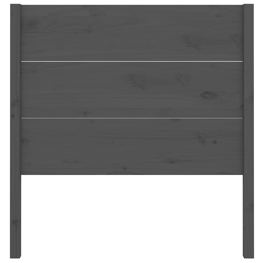Hoofdbord 96x4x100 cm massief grenenhout grijs is nu te koop bij PeponiXL, paradijselijk wonen!