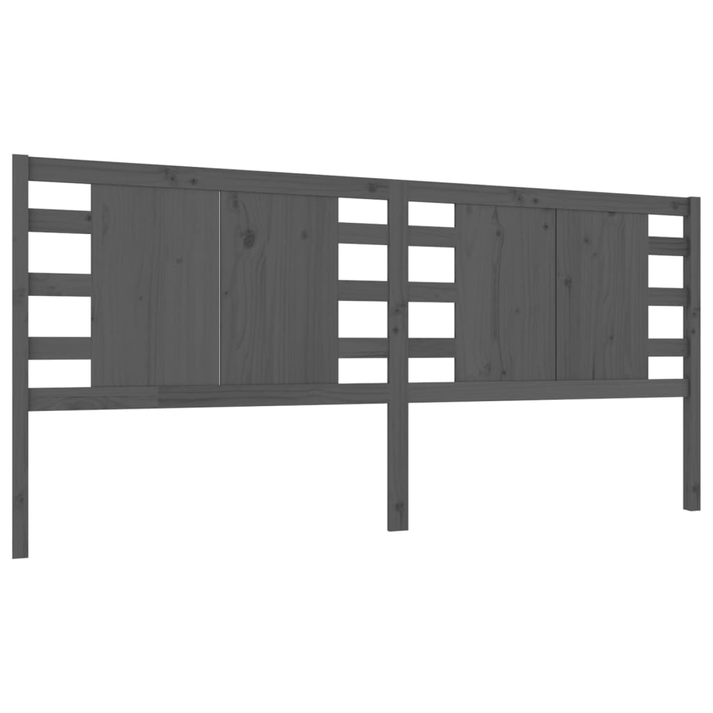 Hoofdbord 146x4x100 cm massief grenenhout grijs is nu te koop bij PeponiXL, paradijselijk wonen!