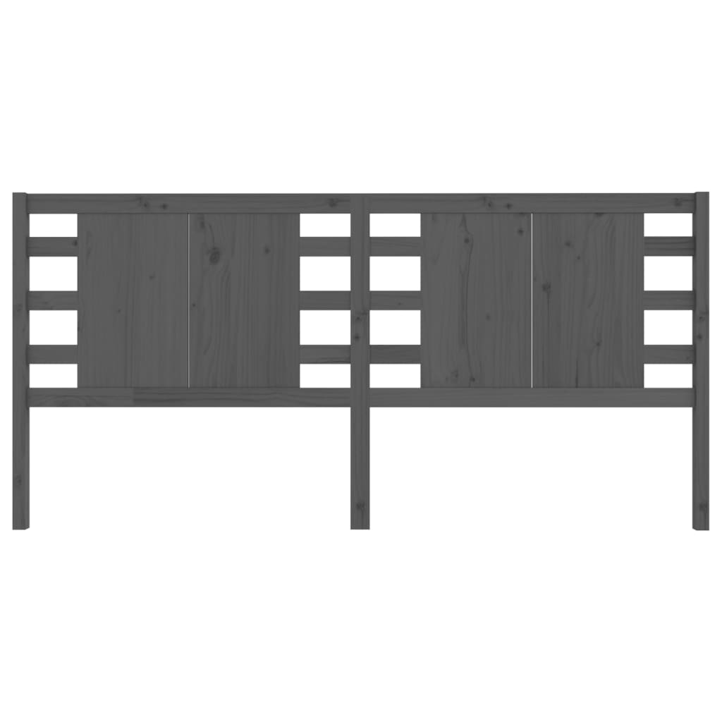 Hoofdbord 146x4x100 cm massief grenenhout grijs is nu te koop bij PeponiXL, paradijselijk wonen!