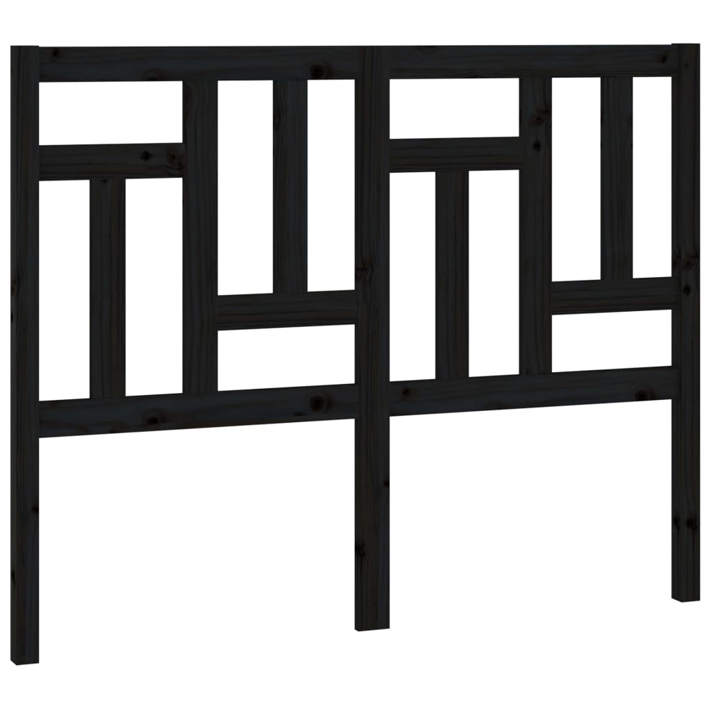 Hoofdbord 205,5x4x100 cm massief grenenhout zwart is nu te koop bij PeponiXL, paradijselijk wonen!