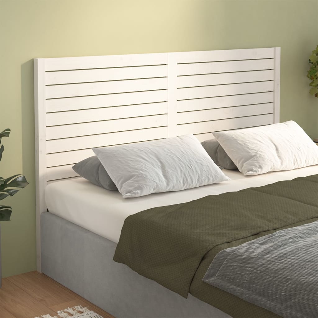 Hoofdbord 141x4x100 cm massief grenenhout wit is nu te koop bij PeponiXL, paradijselijk wonen!