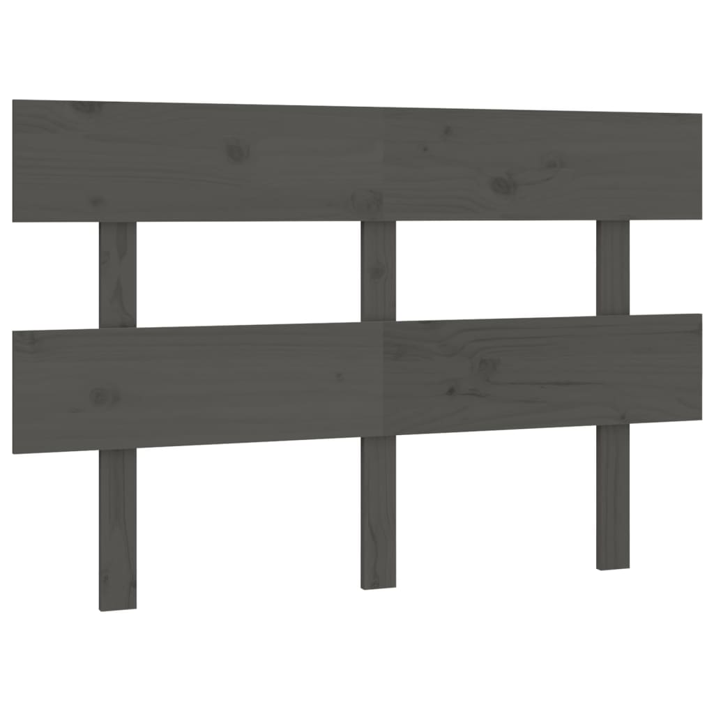 Hoofdbord 124x3x81 cm massief grenenhout grijs is nu te koop bij PeponiXL, paradijselijk wonen!