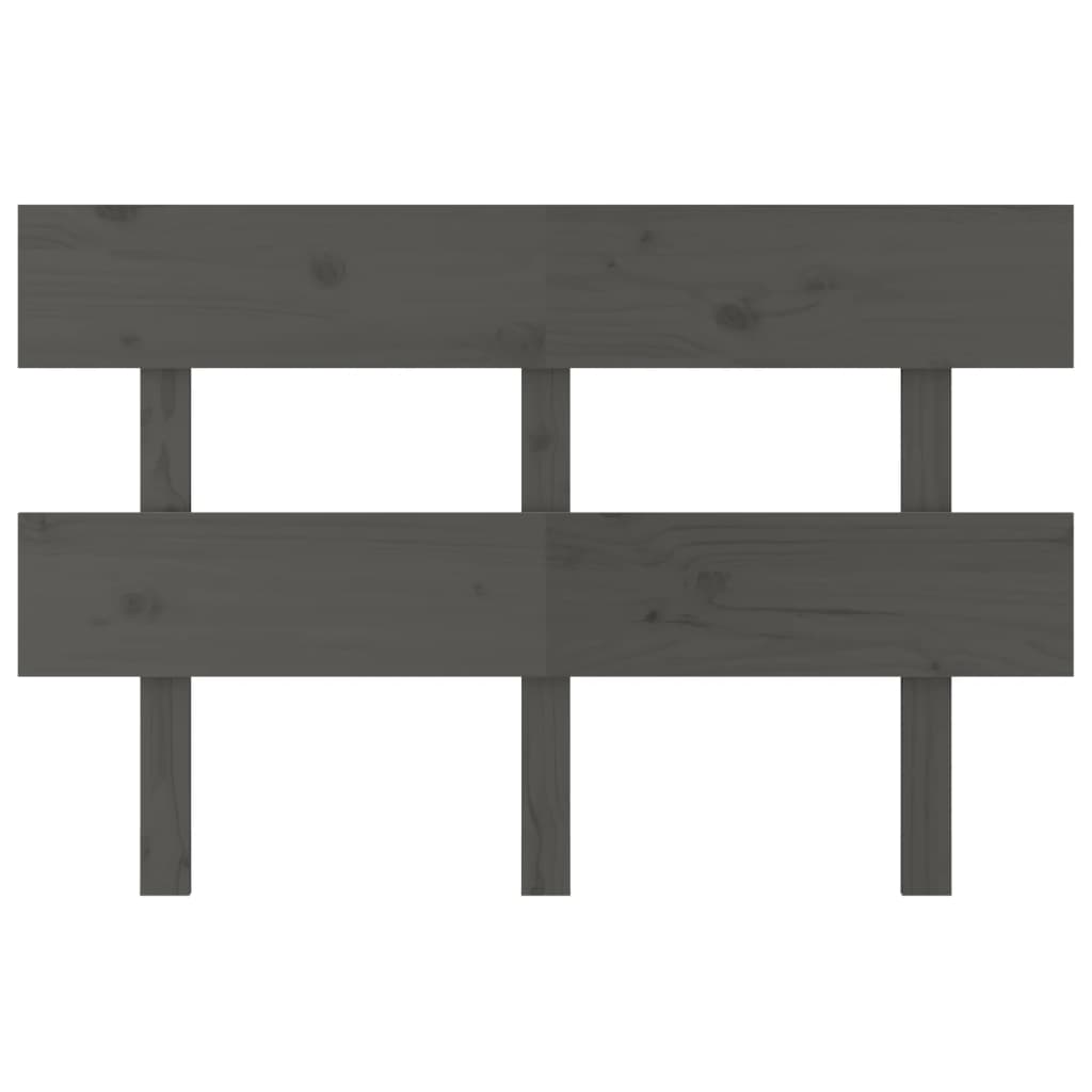 Hoofdbord 124x3x81 cm massief grenenhout grijs is nu te koop bij PeponiXL, paradijselijk wonen!