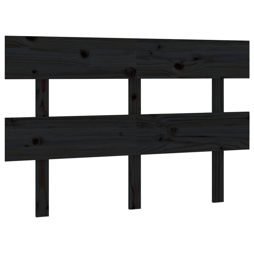 Hoofdbord 138x3x81 cm massief grenenhout zwart is nu te koop bij PeponiXL, paradijselijk wonen!