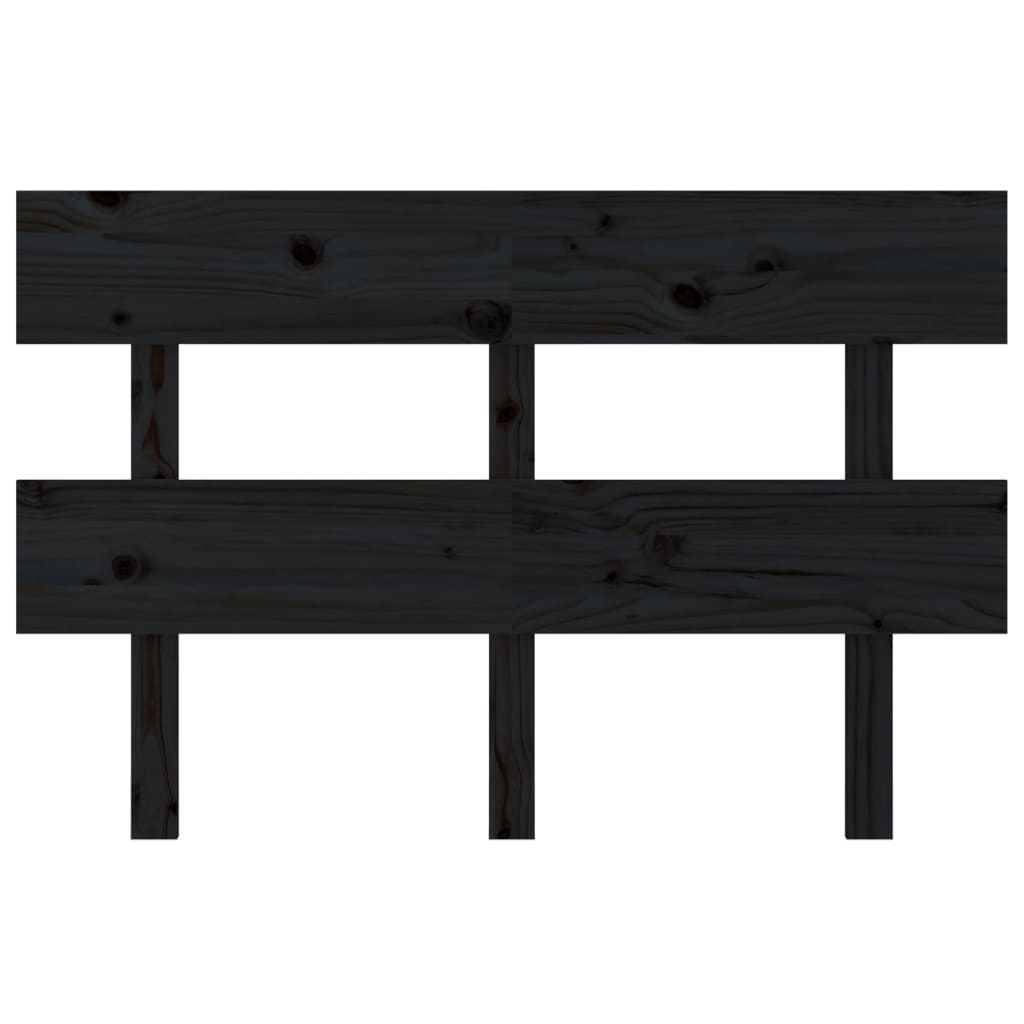 Hoofdbord 138x3x81 cm massief grenenhout zwart is nu te koop bij PeponiXL, paradijselijk wonen!