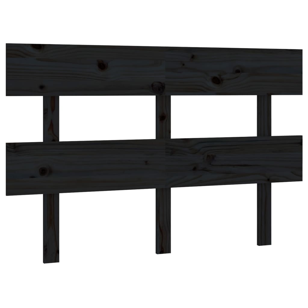 Hoofdbord 144x3x81 cm massief grenenhout zwart is nu te koop bij PeponiXL, paradijselijk wonen!