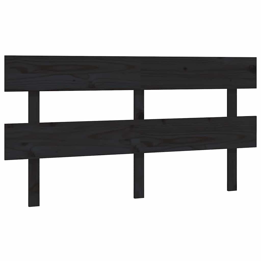 Hoofdbord 154x3x81 cm massief grenenhout zwart
