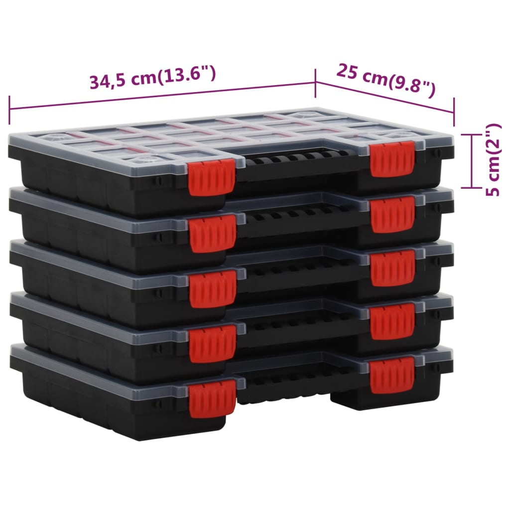 Assortimentsdozen 5 st 34,5x25x5 cm polypropeen is nu te koop bij PeponiXL, paradijselijk wonen!