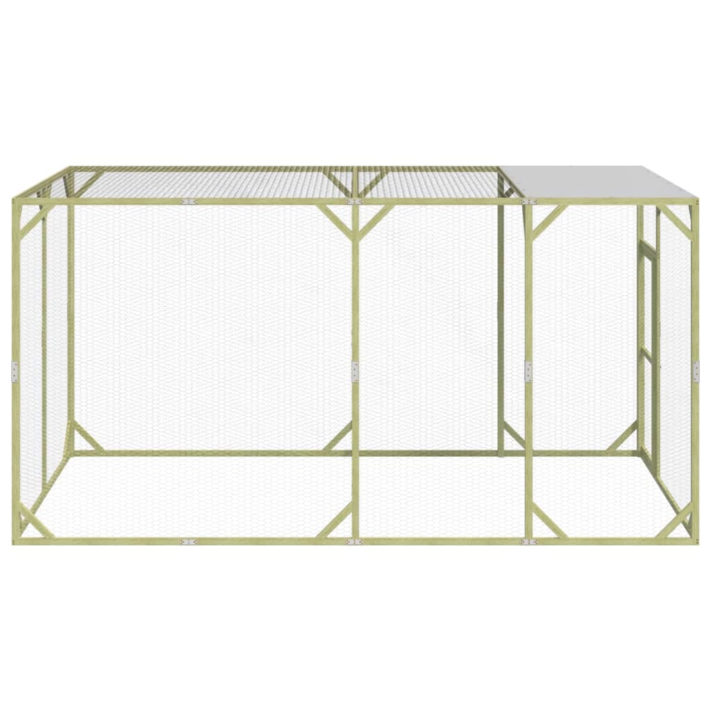 Kippenhok 200x400x200 cm geïmpregneerd massief grenenhout is nu te koop bij PeponiXL, paradijselijk wonen!