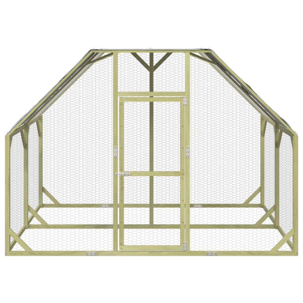 Kippenhok 268x200x190 cm geïmpregneerd massief grenenhout is nu te koop bij PeponiXL, paradijselijk wonen!