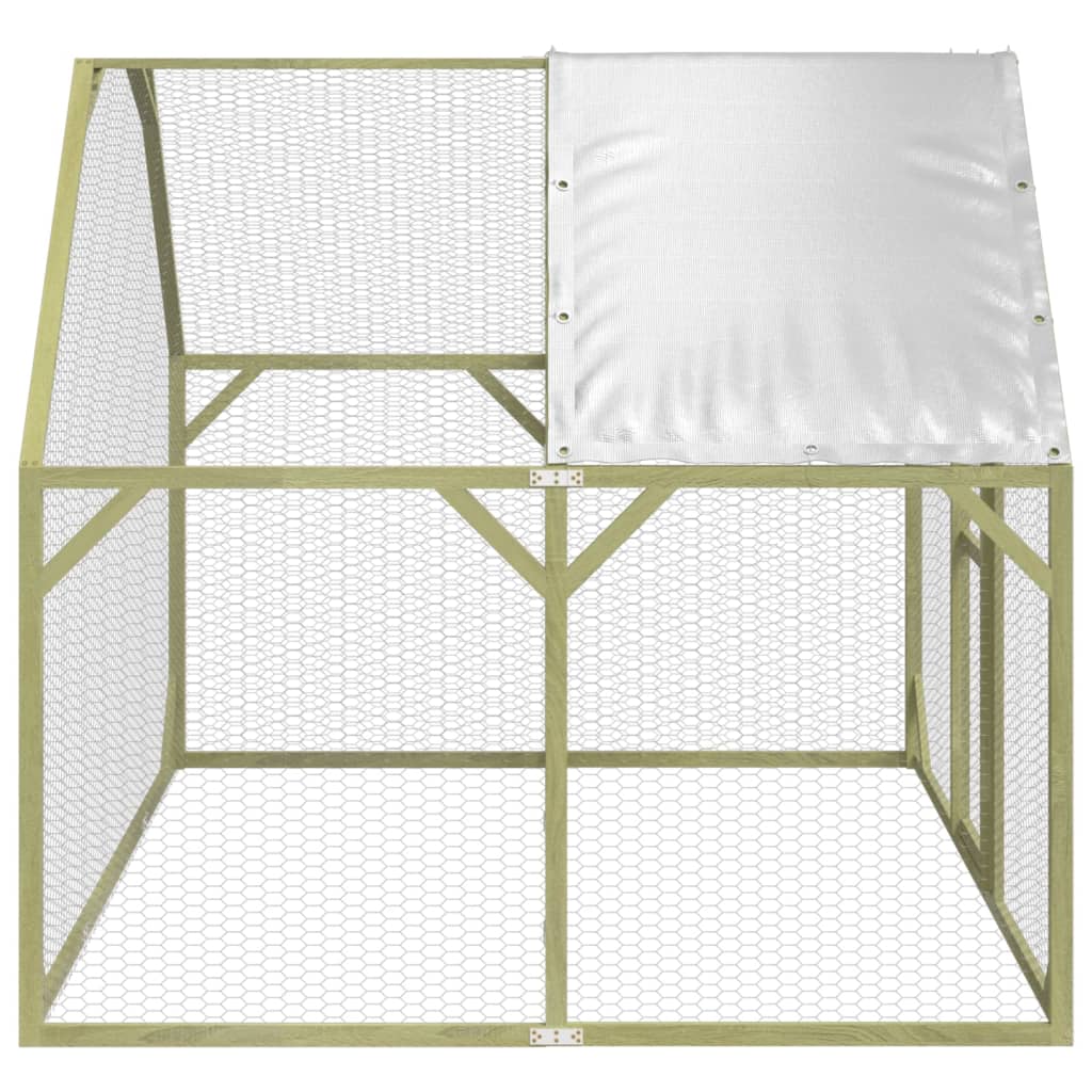 Kippenhok 268x200x190 cm geïmpregneerd massief grenenhout is nu te koop bij PeponiXL, paradijselijk wonen!