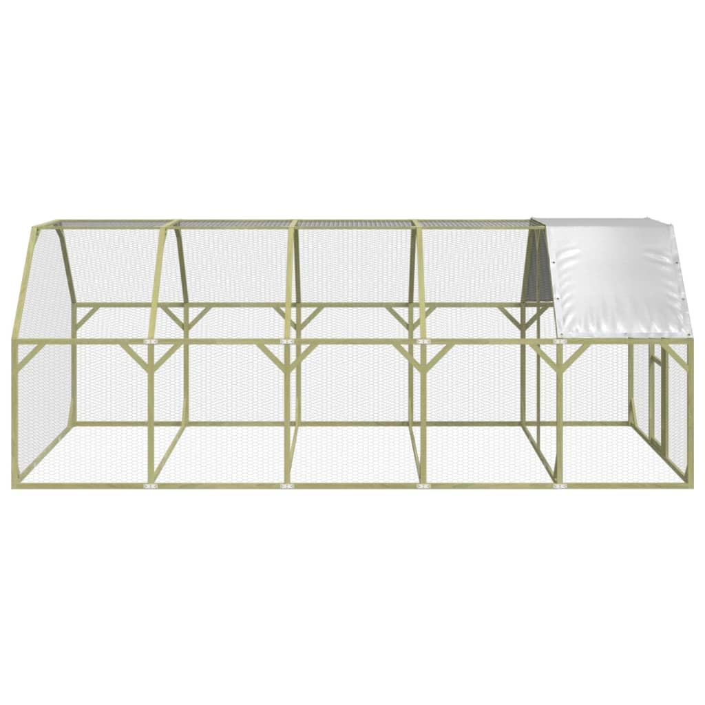 Kippenhok 268x500x190 cm geïmpregneerd massief grenenhout is nu te koop bij PeponiXL, paradijselijk wonen!