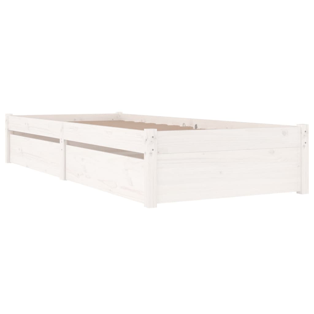 Bedframe met lades wit 75x190 cm is nu te koop bij PeponiXL, paradijselijk wonen!