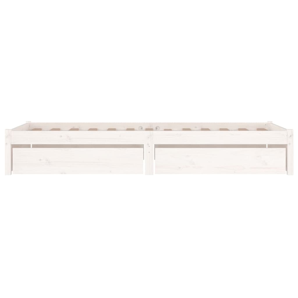 Bedframe met lades wit 75x190 cm is nu te koop bij PeponiXL, paradijselijk wonen!