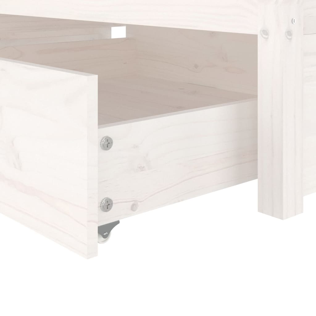Bedframe met lades wit 75x190 cm is nu te koop bij PeponiXL, paradijselijk wonen!