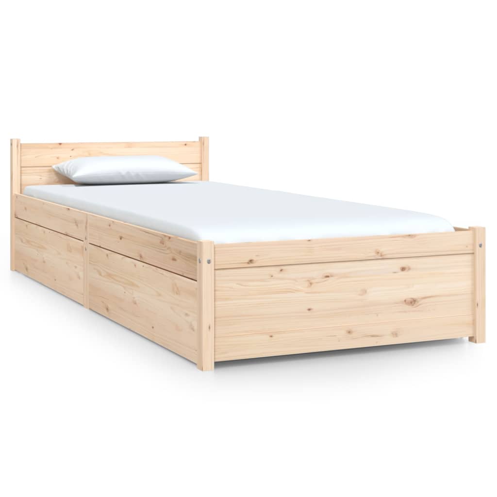 Bedframe met lades 75x190 cm is nu te koop bij PeponiXL, paradijselijk wonen!