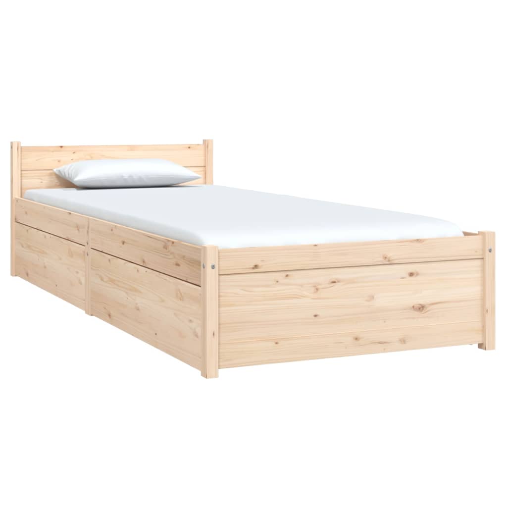 Bedframe met lades 75x190 cm is nu te koop bij PeponiXL, paradijselijk wonen!