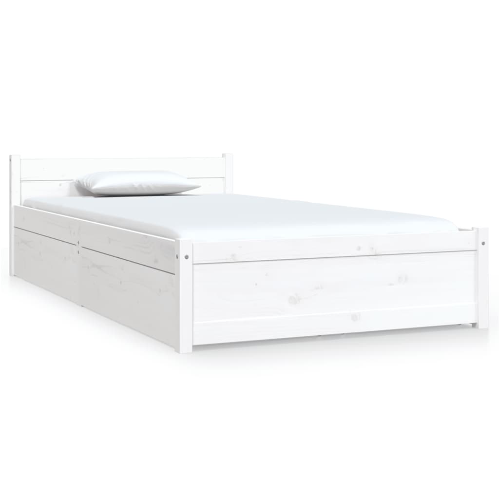 Bedframe met lades wit 90x190 cm is nu te koop bij PeponiXL, paradijselijk wonen!