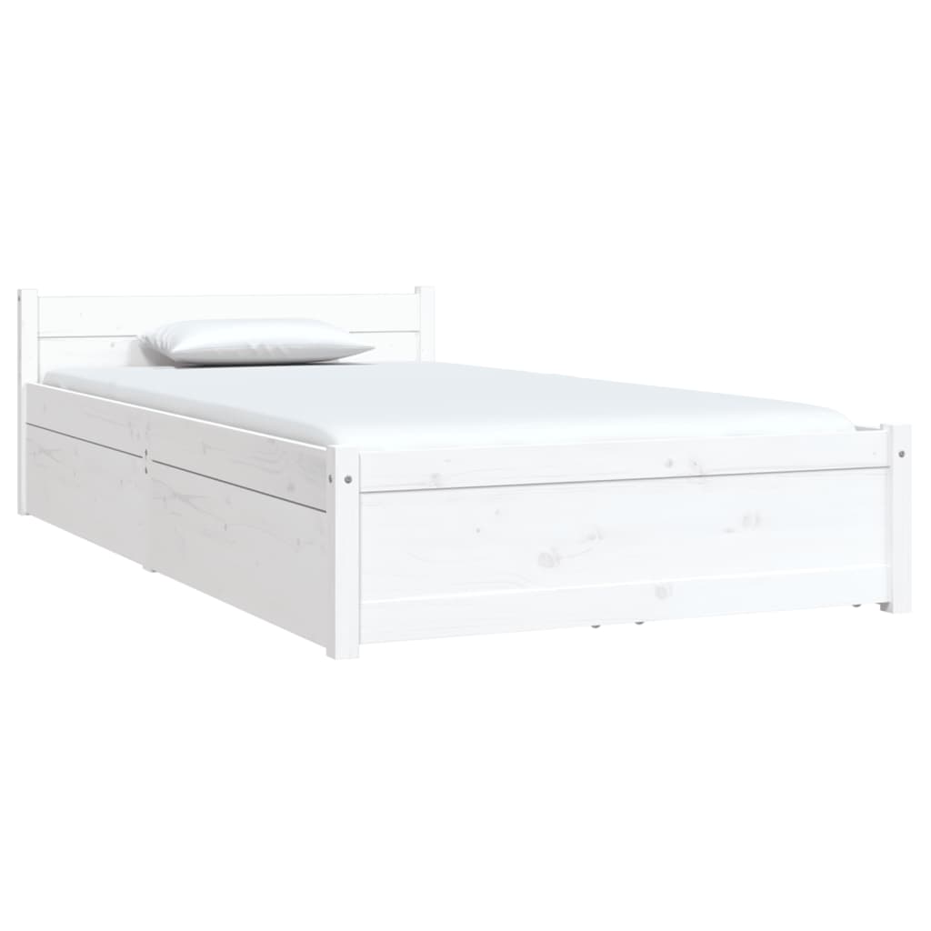 Bedframe met lades wit 90x190 cm is nu te koop bij PeponiXL, paradijselijk wonen!