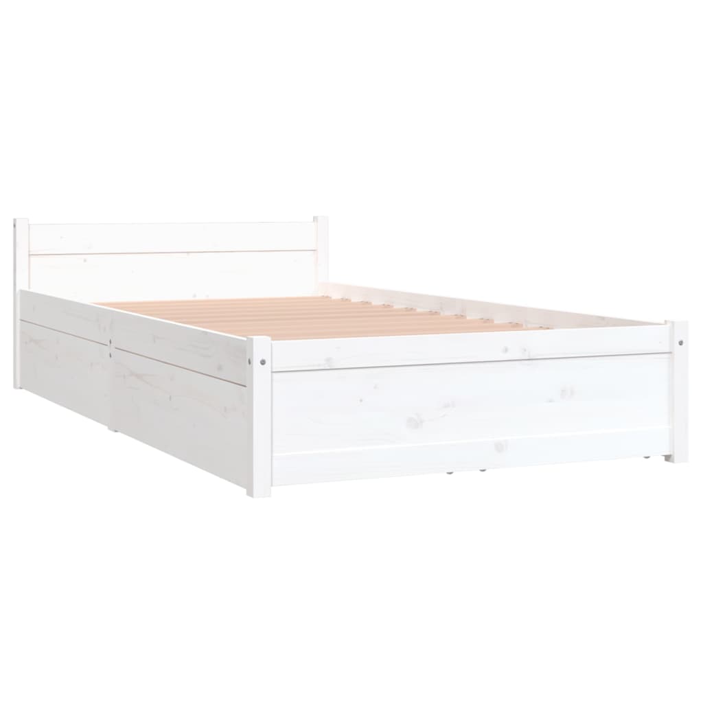 Bedframe met lades wit 90x190 cm is nu te koop bij PeponiXL, paradijselijk wonen!