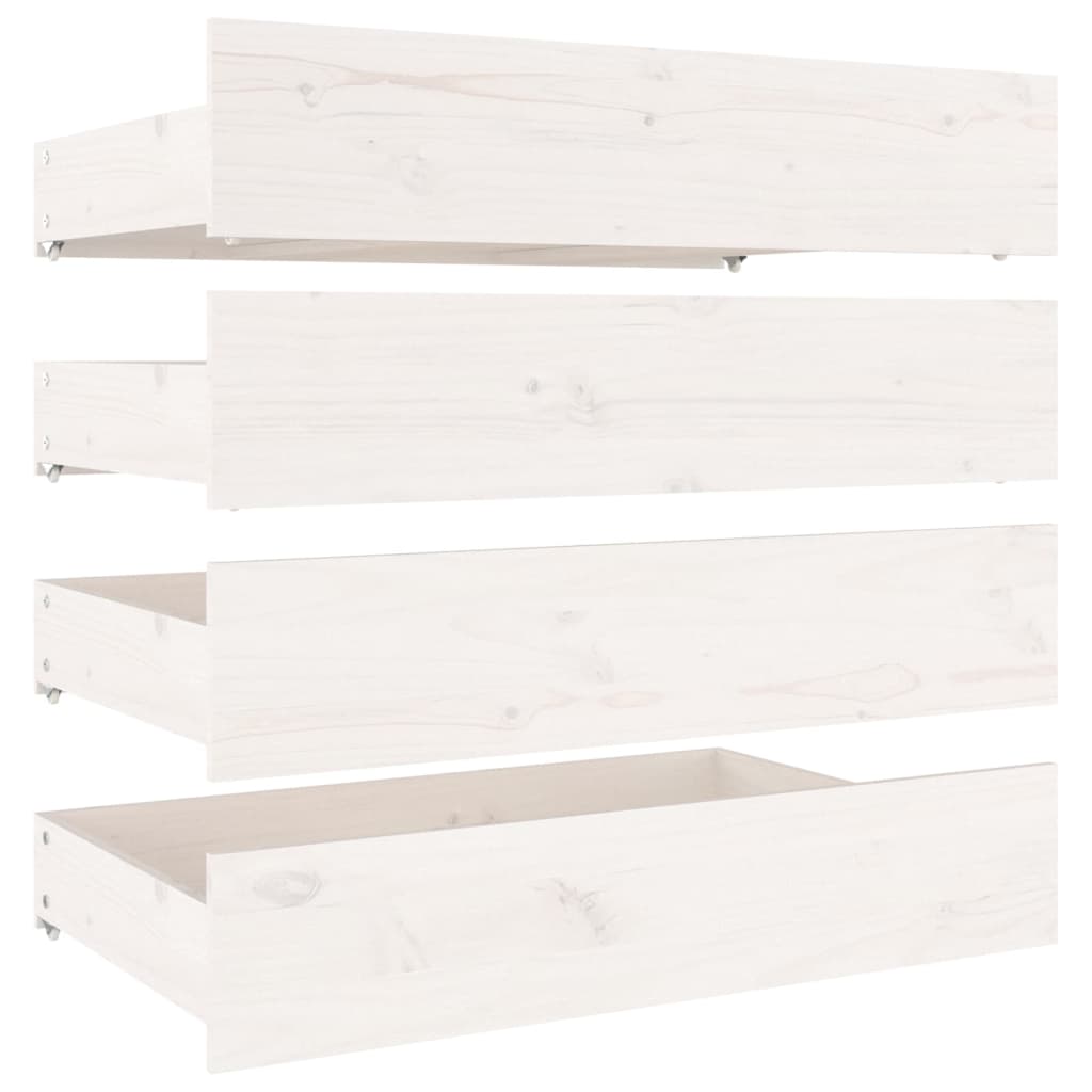 Bedframe met lades wit 135x190 cm is nu te koop bij PeponiXL, paradijselijk wonen!