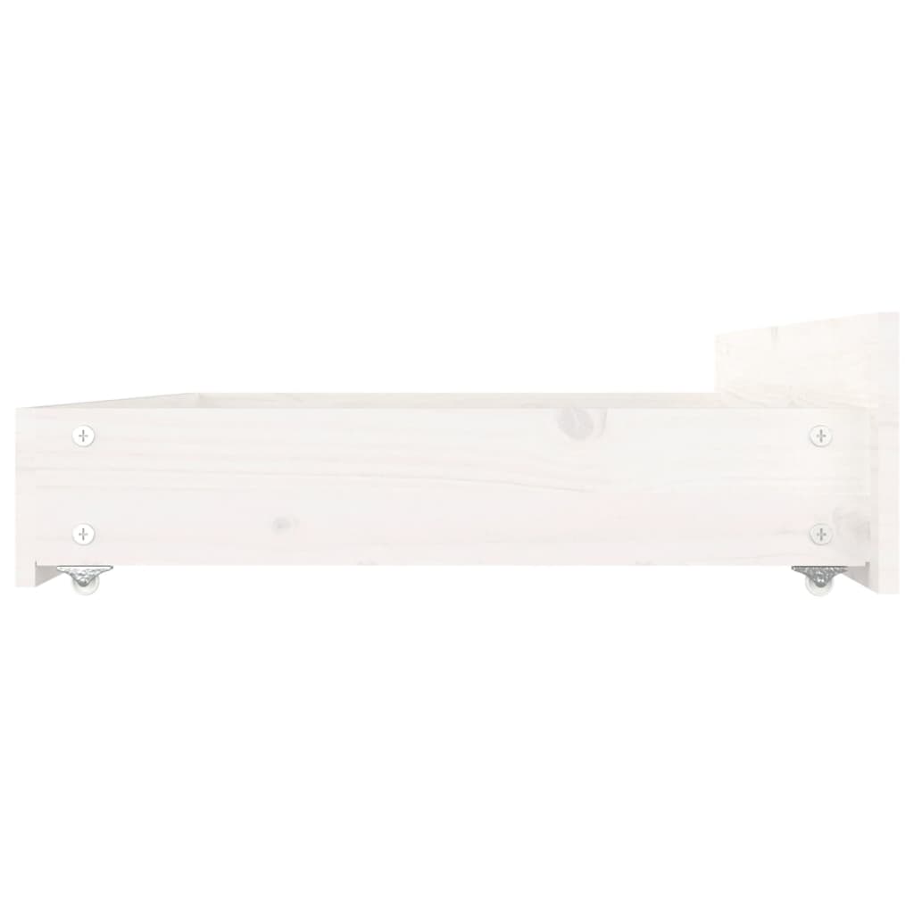 Bedframe met lades wit 135x190 cm is nu te koop bij PeponiXL, paradijselijk wonen!