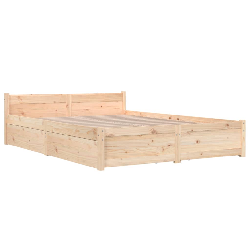 Bedframe met lades 140x190 cm is nu te koop bij PeponiXL, paradijselijk wonen!