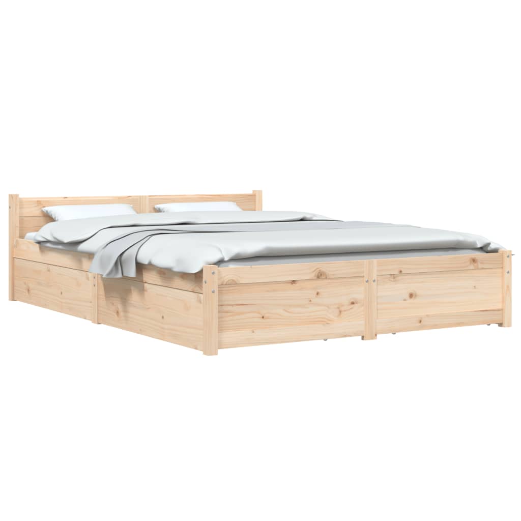 Bedframe met lades 140x200 cm is nu te koop bij PeponiXL, paradijselijk wonen!