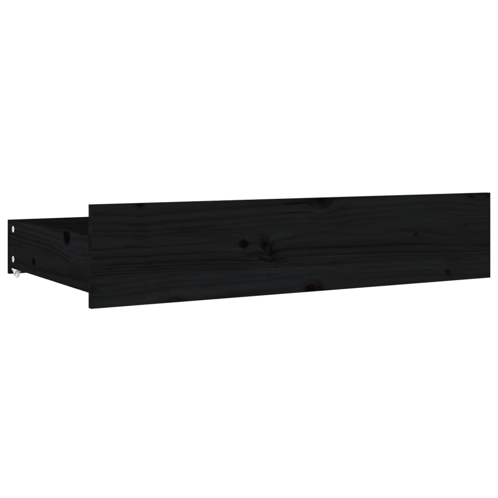 Bedframe met lades zwart 150x200 cm