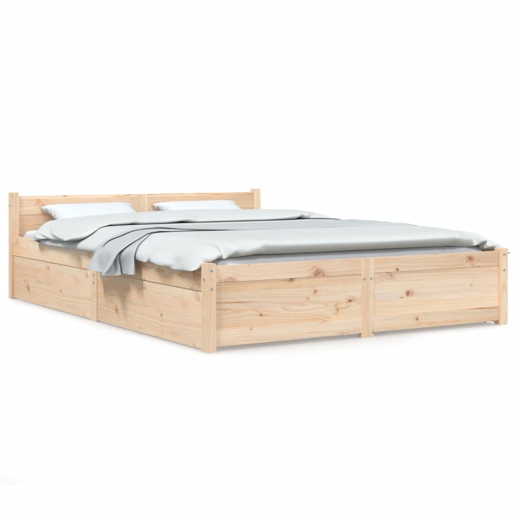 Bedframe met lades 160x200 cm is nu te koop bij PeponiXL, paradijselijk wonen!
