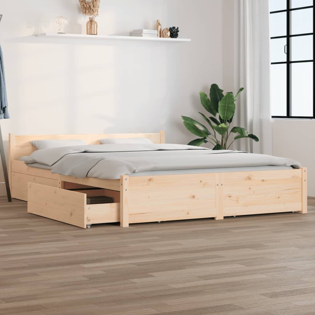 Bedframe met lades 160x200 cm is nu te koop bij PeponiXL, paradijselijk wonen!