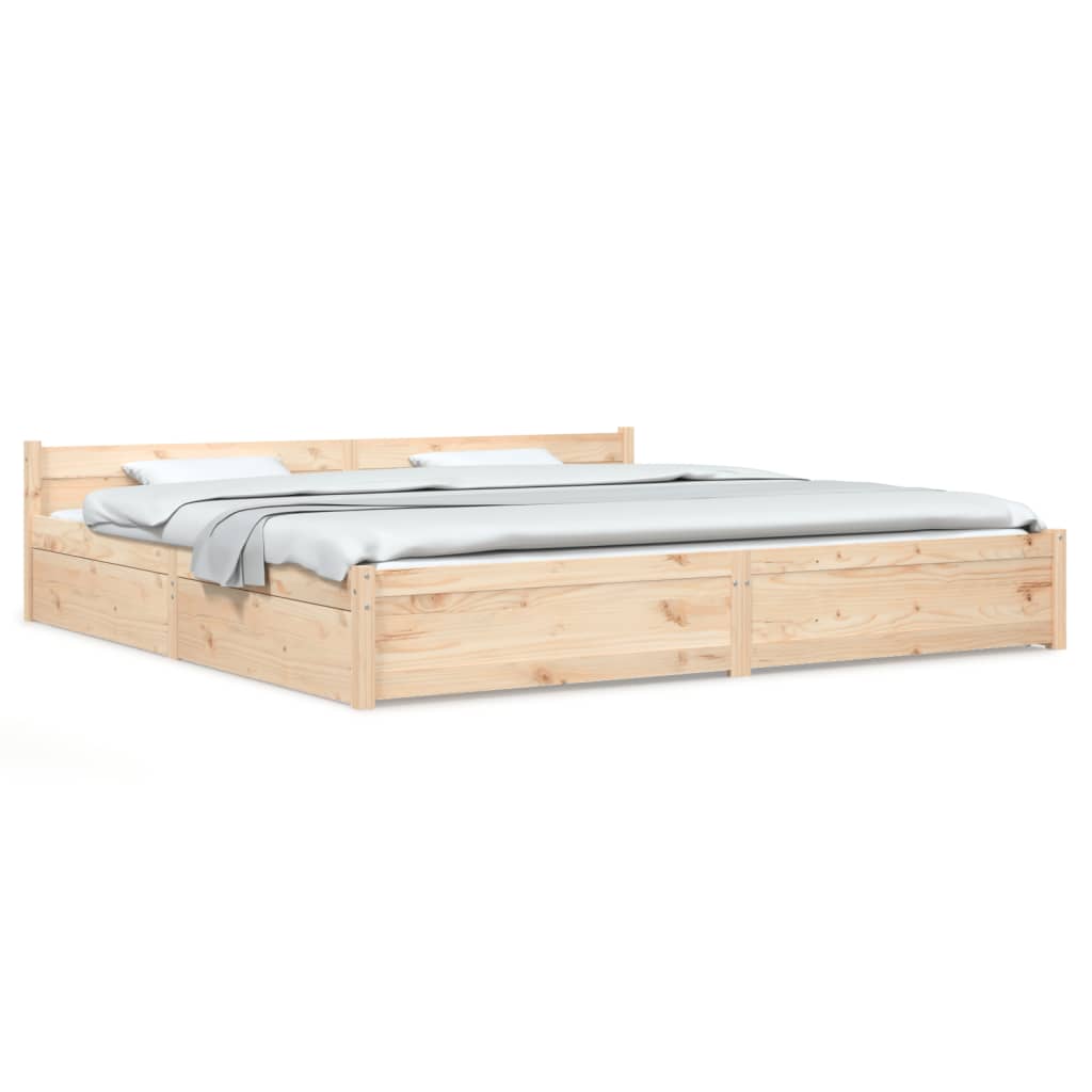 Bedframe met lades 200x200 cm is nu te koop bij PeponiXL, paradijselijk wonen!