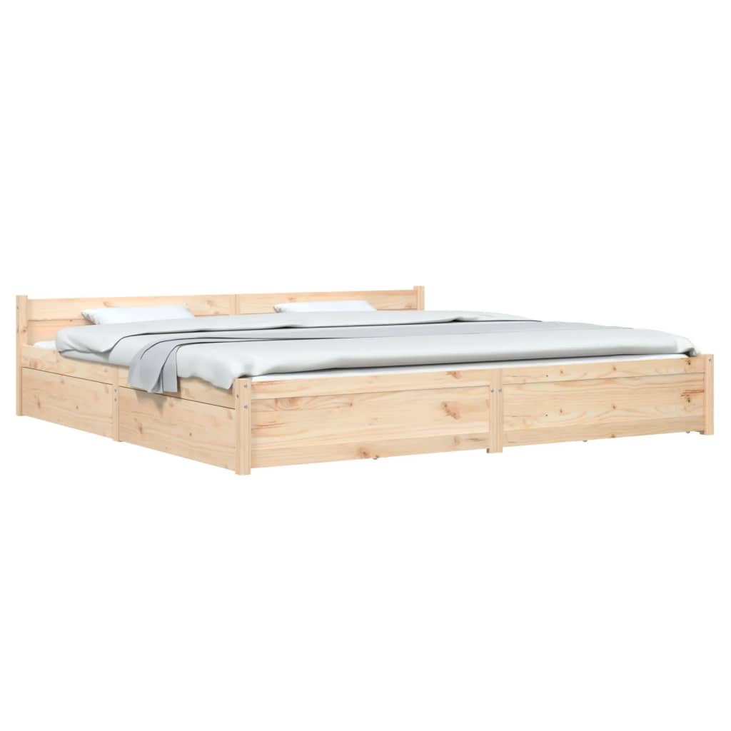 Bedframe met lades 200x200 cm is nu te koop bij PeponiXL, paradijselijk wonen!