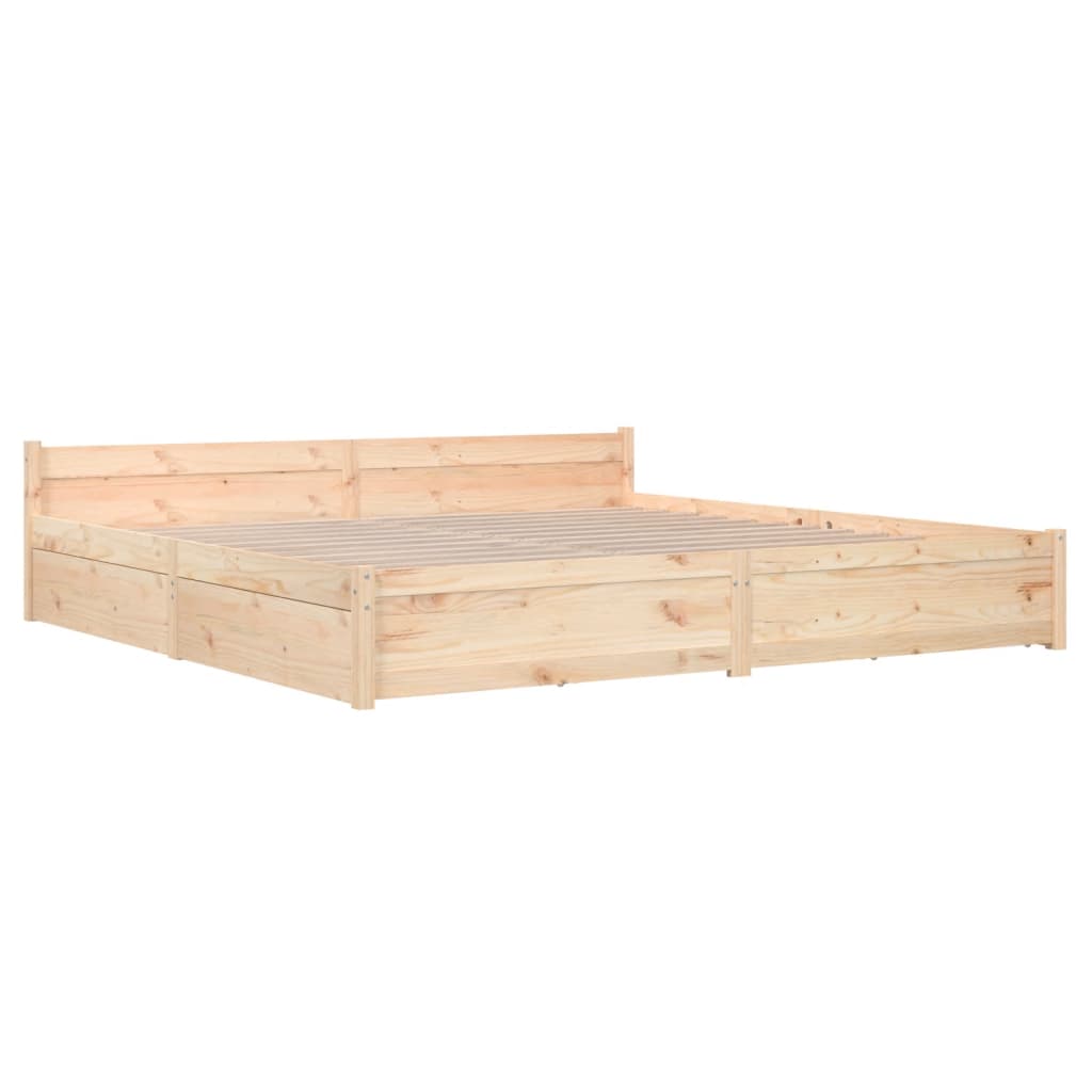 Bedframe met lades 200x200 cm is nu te koop bij PeponiXL, paradijselijk wonen!