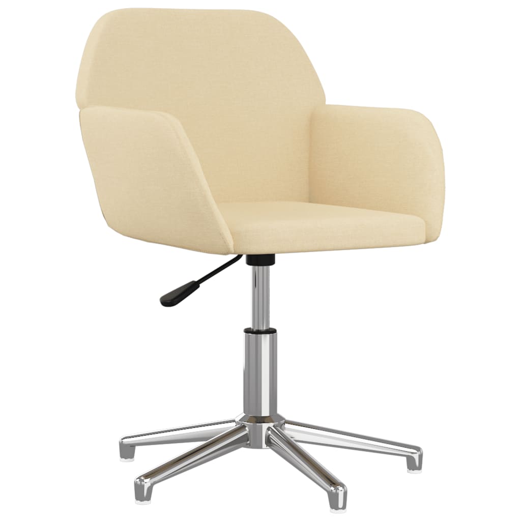Eetkamerstoelen 2 st draaibaar stof crèmekleurig is nu te koop bij PeponiXL, paradijselijk wonen!